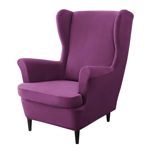 ASDNK - ASDJK - Velvet Wingback Chair - Modern Furniture & Furnishings