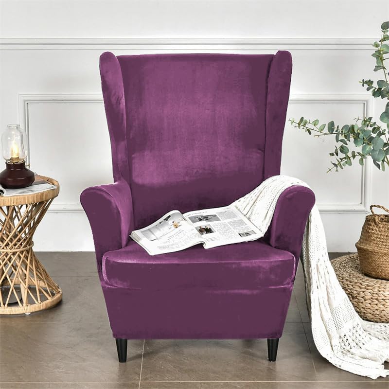 ASDNK - ASDJK - Velvet Wingback Chair - Modern Furniture & Furnishings