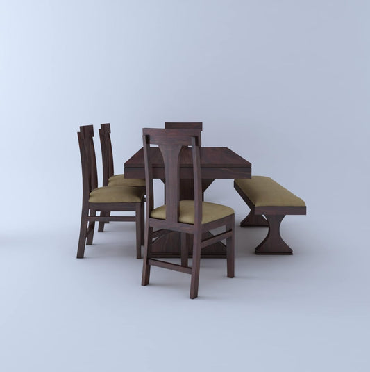 Solid Sheesham Dining Table for Home and Living Rooms - Modern Furniture & Furnishings
