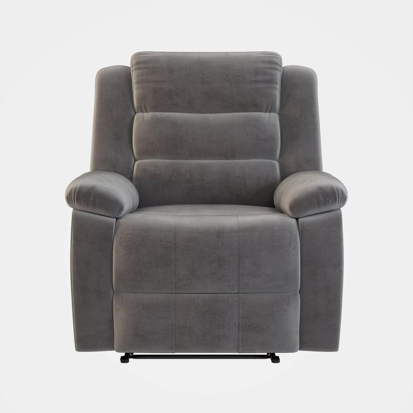 Velvet Fabric Manual Recliner - Modern Furniture & Furnishings