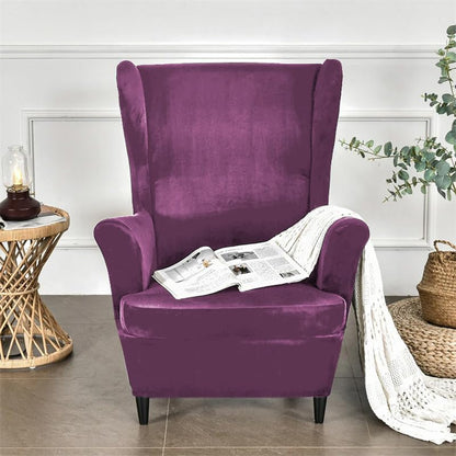 ASDNK - ASDJK - Velvet Wingback Chair - Modern Furniture & Furnishings