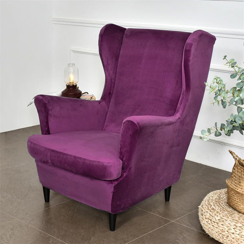 ASDNK - ASDJK - Velvet Wingback Chair - Modern Furniture & Furnishings