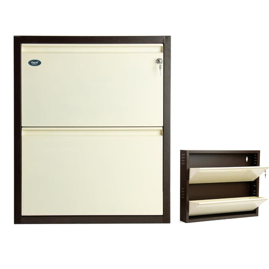 Asnalksd - 3 Door Mild Steel Shoe Rack for Home - Modern Furniture & Furnishings