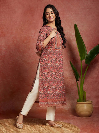 Crepe Straight Kurta - Modern Furniture & Furnishings