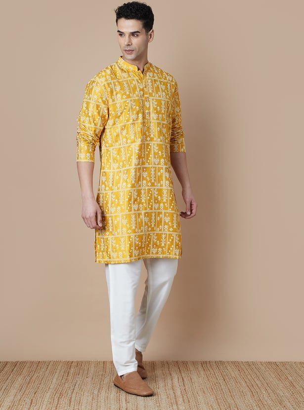 Embroidered Straight Kurta - Modern Furniture & Furnishings