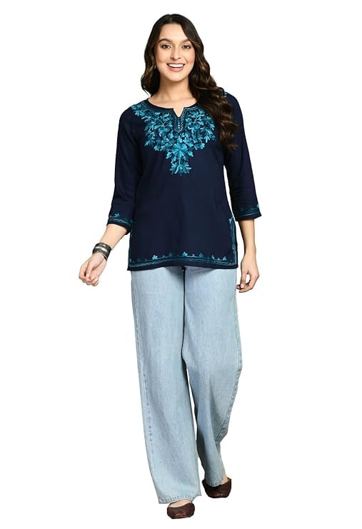 Kashmiri Embroidered Kurti - Modern Furniture & Furnishings