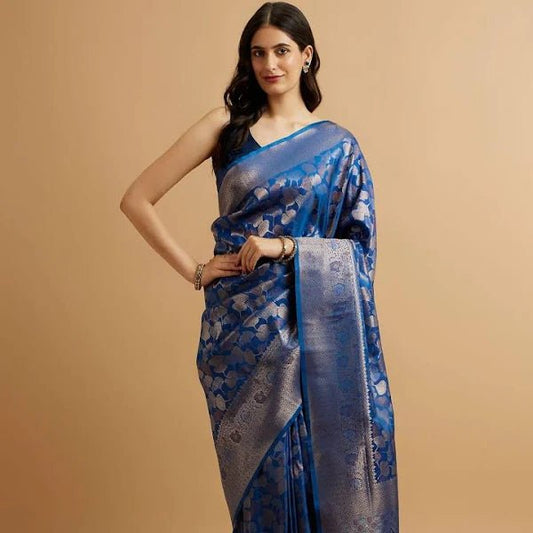 Leaf Patterned Saree - Modern Furniture & Furnishings