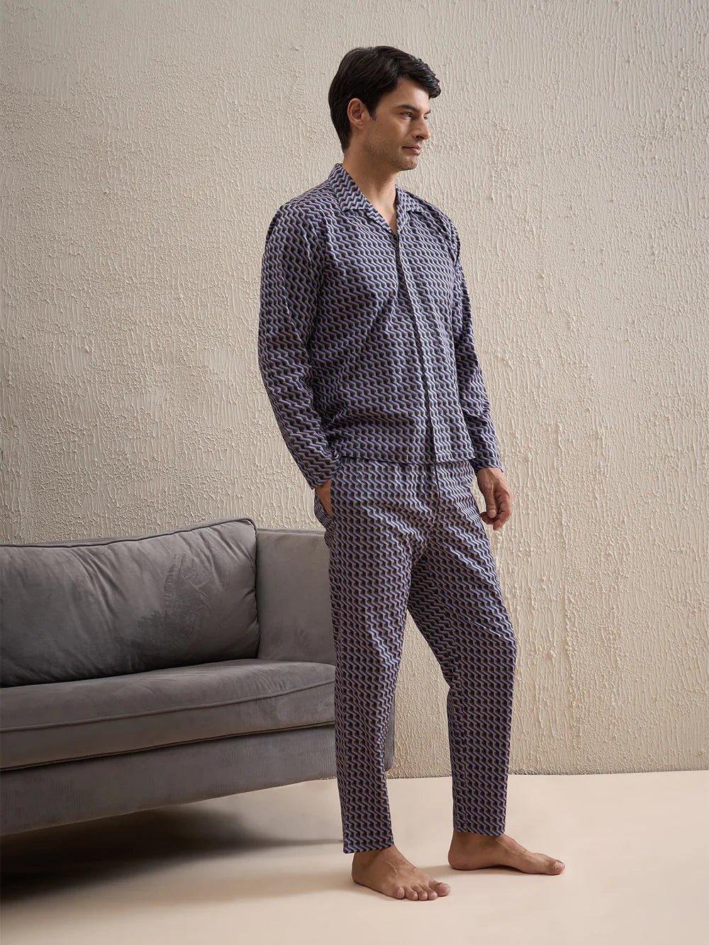 Lemnao - Men - Cotton - Night Suits - Modern Furniture & Furnishings