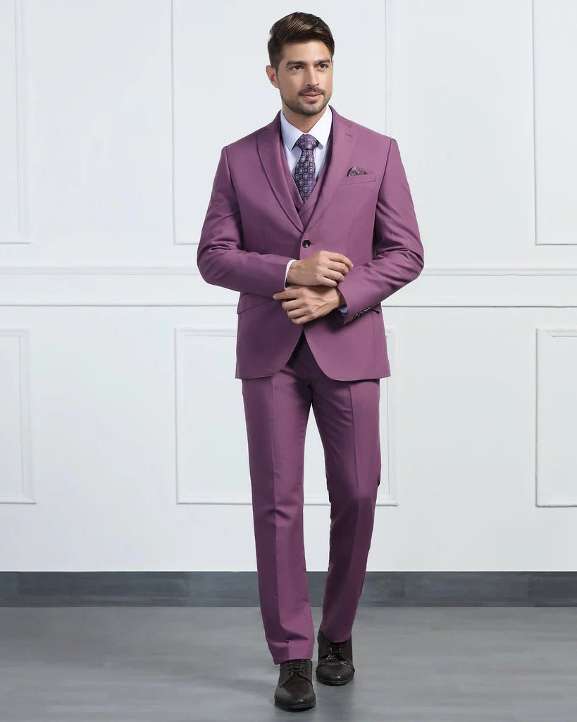 Mauve Solid Formal Suit - Modern Furniture & Furnishings