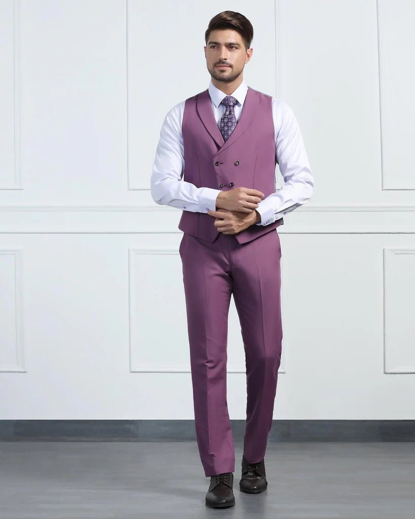 Mauve Solid Formal Suit - Modern Furniture & Furnishings