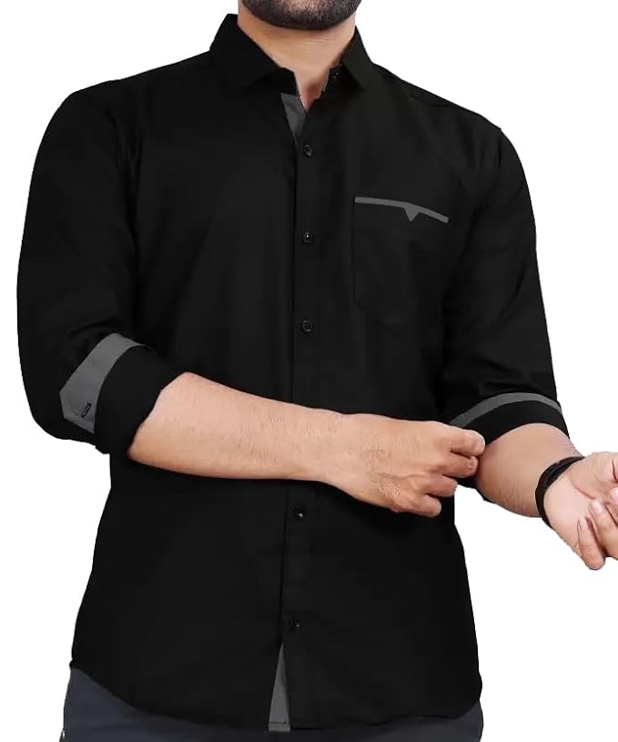 Men's Regular Fit Solid Soft Touch Cotton Casual Shirt - Modern Furniture & Furnishings