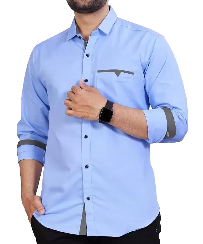 Men's Regular Fit Solid Soft Touch Cotton Casual Shirt - Modern Furniture & Furnishings