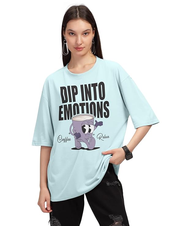 Printed Oversized T-Shirt for Women - Modern Furniture & Furnishings