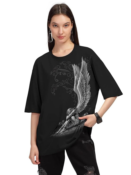 Printed Oversized T-Shirt for Women - Modern Furniture & Furnishings