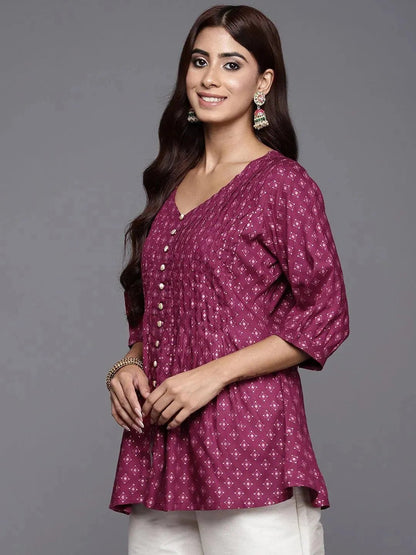 Printed Rayon A - Line Kurti - Modern Furniture & Furnishings