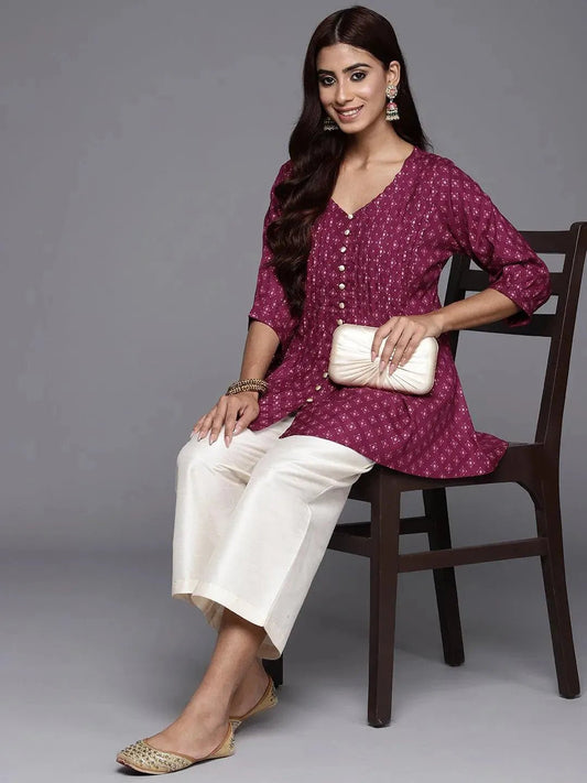 Printed Rayon A - Line Kurti - Modern Furniture & Furnishings