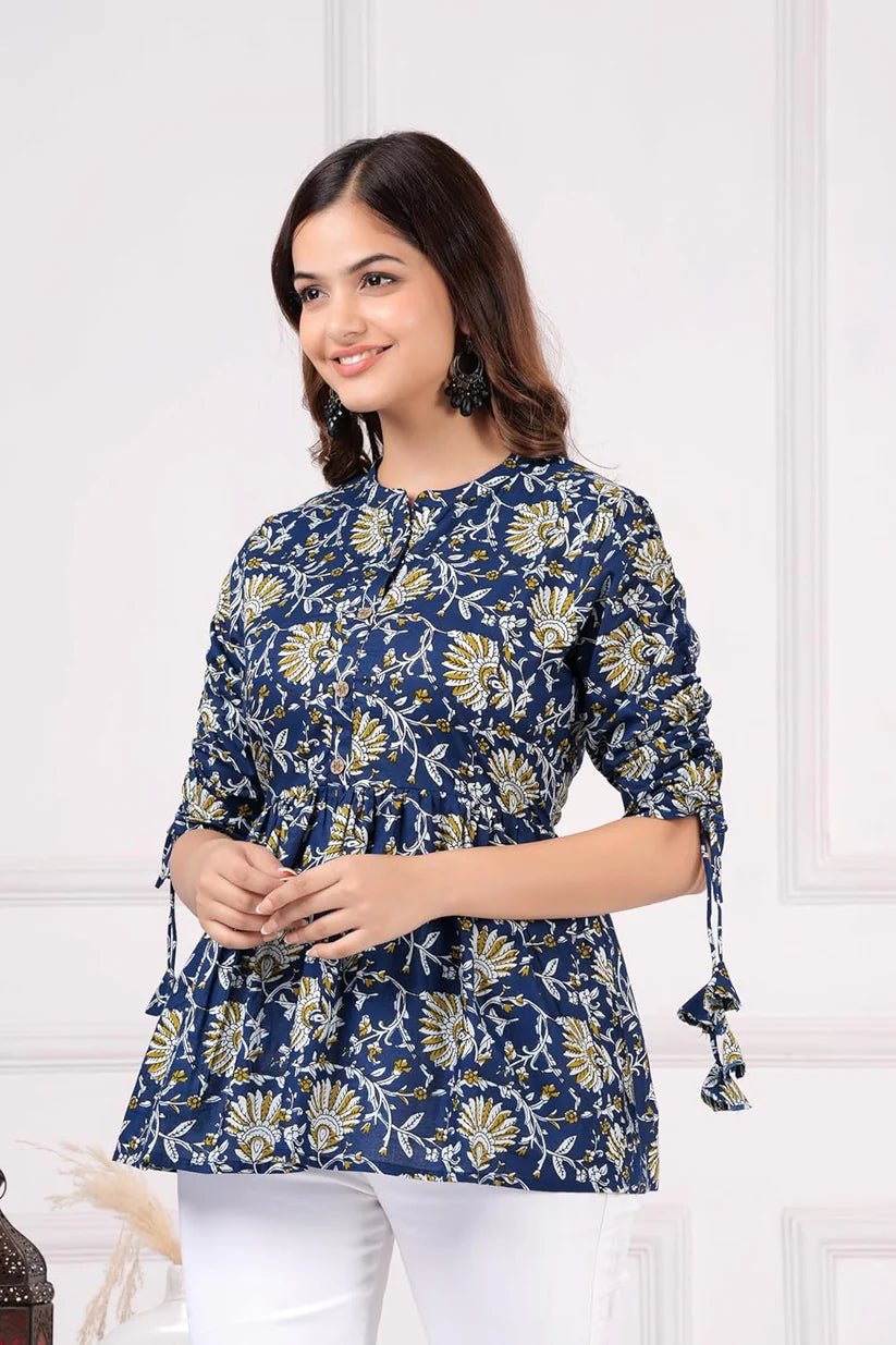 Printed Short Kurti Cotton - Modern Furniture & Furnishings