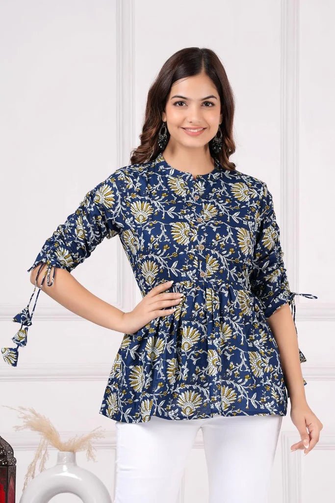 Printed Short Kurti Cotton - Modern Furniture & Furnishings