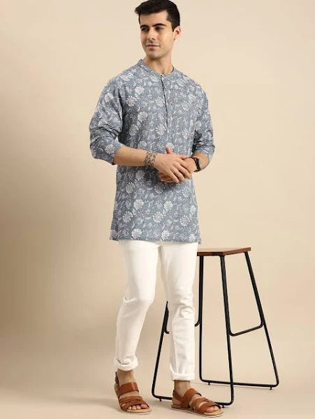 Floral Printed Straight Kurta