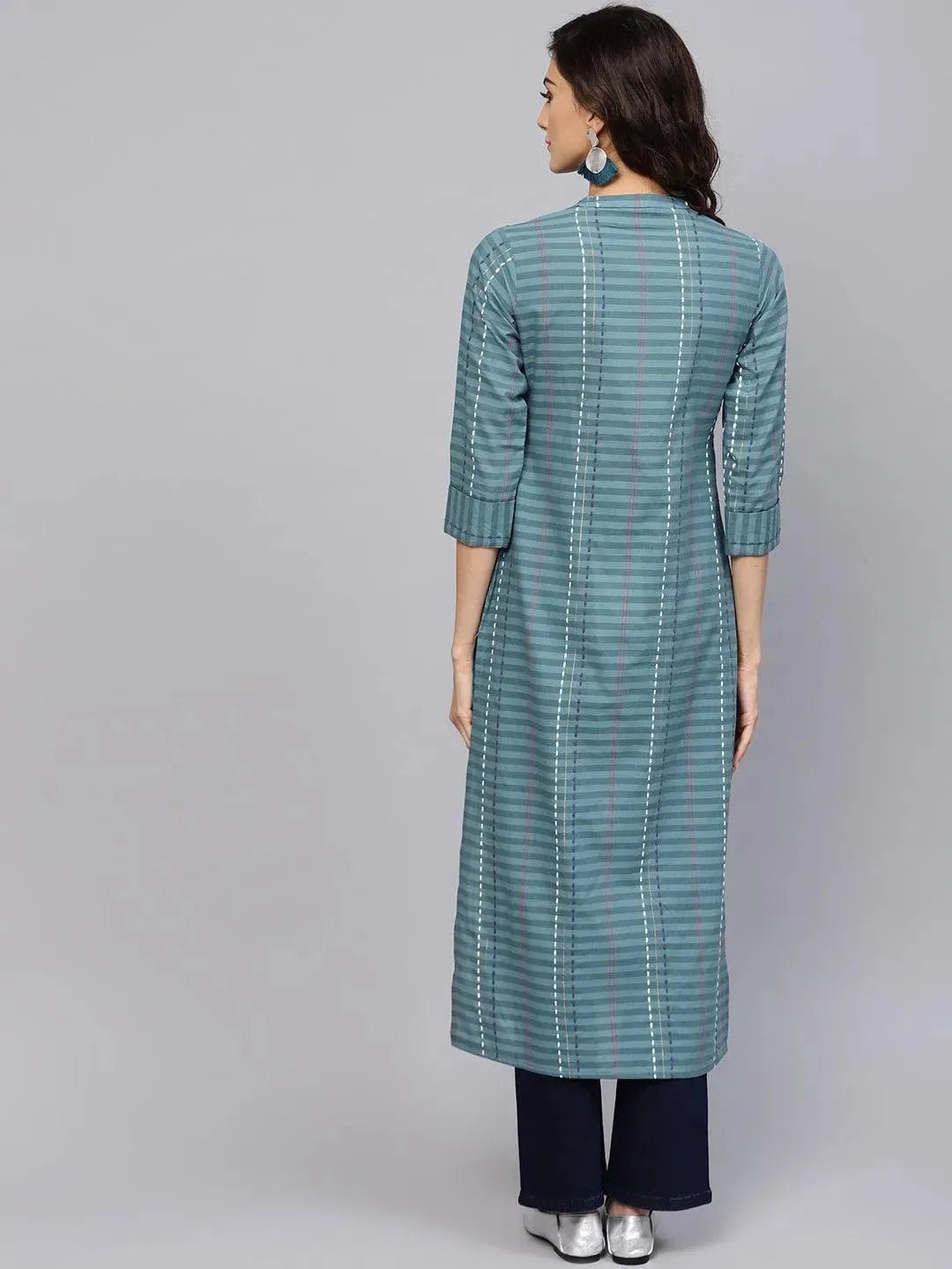 Striped Cotton Kurta - Modern Furniture & Furnishings