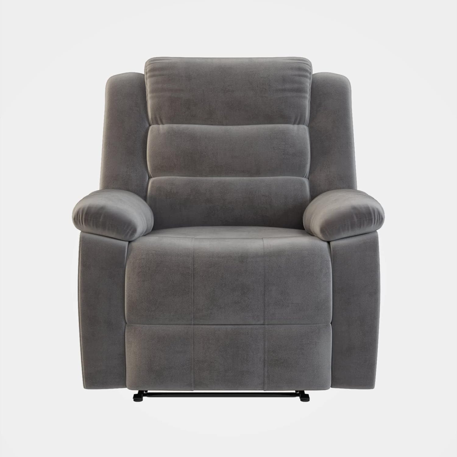 Velvet Fabric Manual Recliner - Modern Furniture & Furnishings
