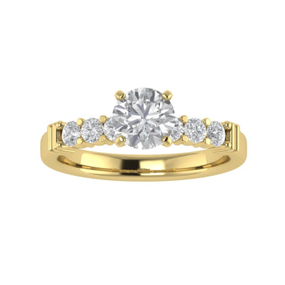 Vintage Inspired Solitaire With Accent Moissanite Engagement Ring - Modern Furniture & Furnishings