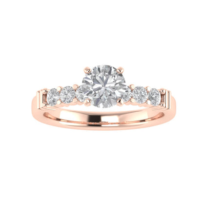 Vintage Inspired Solitaire With Accent Moissanite Engagement Ring - Modern Furniture & Furnishings