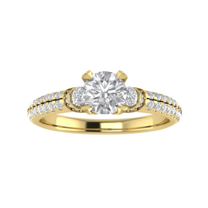 Vintage Style Three Stone Moissainte Engagement Ring - Modern Furniture & Furnishings