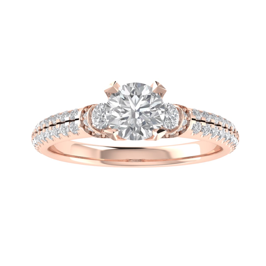 Vintage Style Three Stone Moissainte Engagement Ring - Modern Furniture & Furnishings