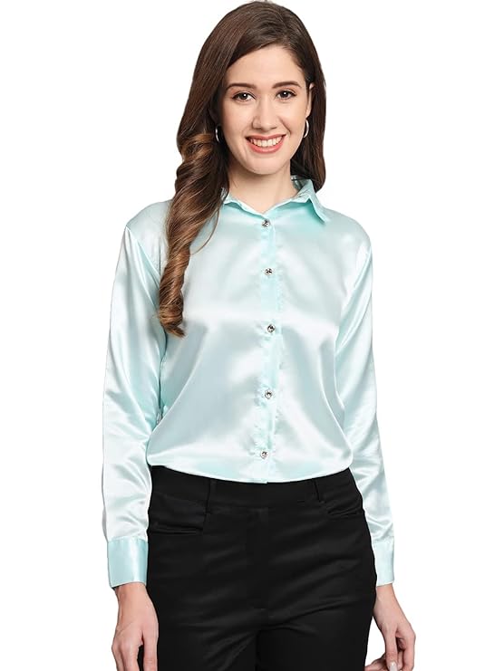 Women Solid Formal Satin shirt - Modern Furniture & Furnishings