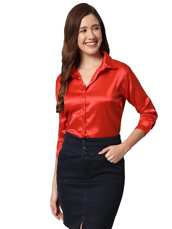 Women Solid Formal Satin shirt - Modern Furniture & Furnishings