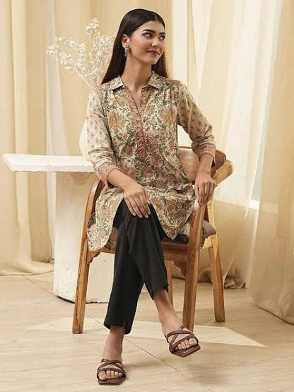 Women's Floral Printed Kurti - Modern Furniture & Furnishings