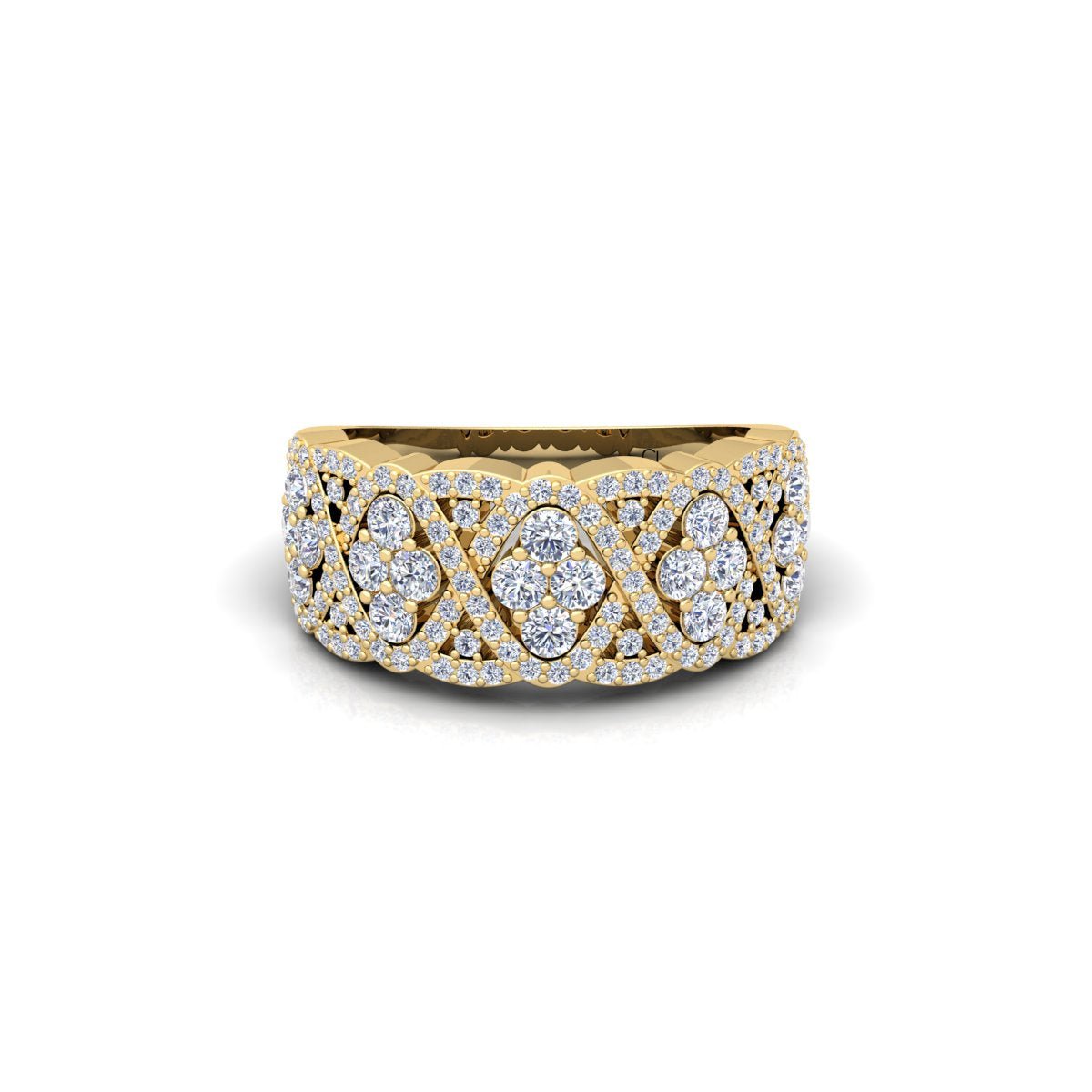Women's Lab Grown Diamond 14K White Gold Cocktail Ring - Modern Furniture & Furnishings
