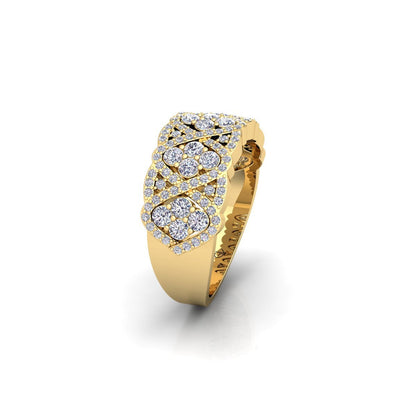Women's Lab Grown Diamond 14K White Gold Cocktail Ring - Modern Furniture & Furnishings