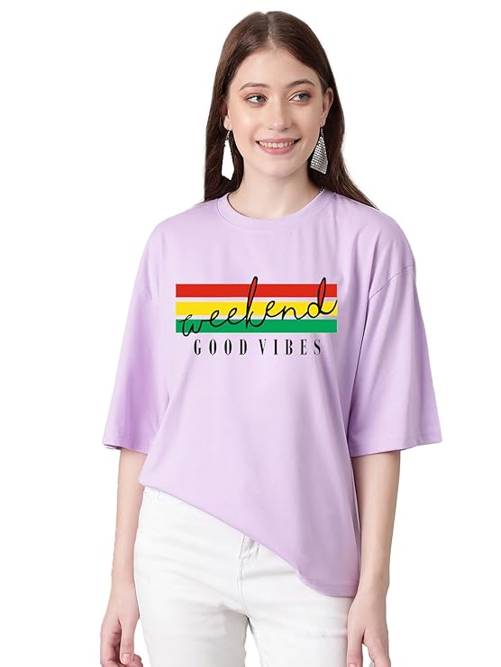 Women's Print Oversized T-Shirt - Modern Furniture & Furnishings