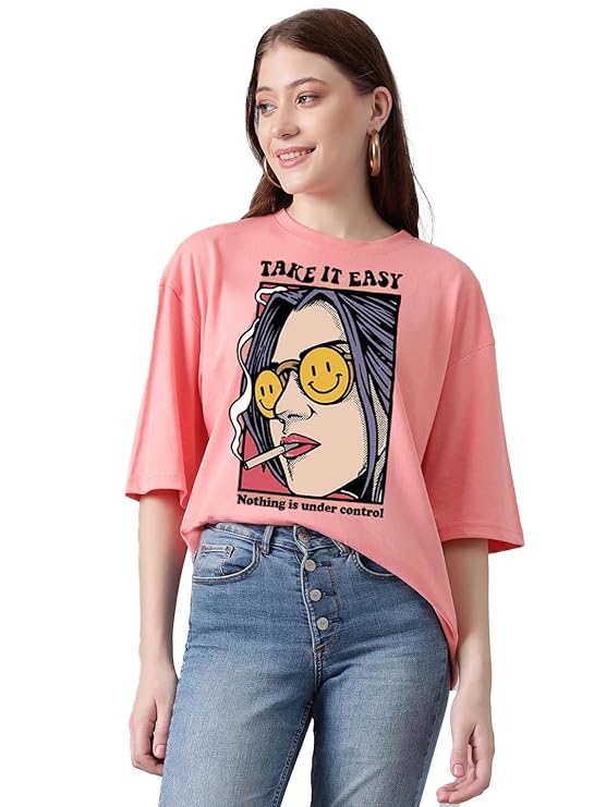 Women's Print Oversized T-Shirt - Modern Furniture & Furnishings