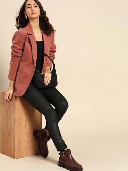 Women's Solid Single - Breasted Casual Blazer - Modern Furniture & Furnishings